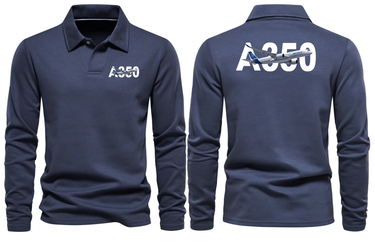 AIRBUS A350 LONG SLEEVE POLO